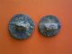 2 Medieval Copper Alloy One Piece Buttons - Uk Metal Detecting Finds British photo 1