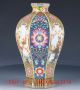 China Cloisonne Porcelain Hand Painted Porcelain Vase W Yongzheng Mark Vases photo 2