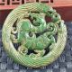 Old Chinese Hand Carved Jade Amulet Necklace Pendant Decoration Antique18 Necklaces & Pendants photo 3