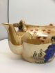 Gorgeous Vintage Japanese Lustre Teapot,  Bamboo Handle,  Piece Porcelain photo 9