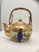 Gorgeous Vintage Japanese Lustre Teapot,  Bamboo Handle,  Piece Porcelain photo 4