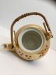 Gorgeous Vintage Japanese Lustre Teapot,  Bamboo Handle,  Piece Porcelain photo 6