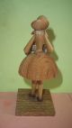 Wooden Carved Girl Holding Bowl Of Ducks - Made In Poland By Sitarski,  Fedorowicz Carved Figures photo 3