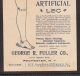 Uss Battleship Indiana Navy War Ship 1898 © Fuller Artifical Leg Medical Ad Card Other Antique Science, Medical photo 5