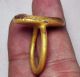 Wonderful Agate Pegasus Intaglio Stone Black Bronze Gold Gilding Ring 9.  5 Size Near Eastern photo 4