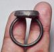 Wonderful Agate Intaglio King & Horse Stone Black Seal Bronze Ring 10.  5 Size Near Eastern photo 2