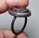 Wonderful Agate Intaglio King & Horse Stone Black Seal Bronze Ring 10.  5 Size Near Eastern photo 6