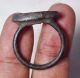 Wonderful Lapiz Intaglio Horse Stone Seal Bronze Ring 9 Size Near Eastern photo 2