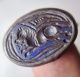 Wonderful Lapiz Intaglio Horse Stone Seal Bronze Ring 9 Size Near Eastern photo 7