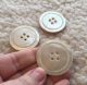Three Antique Mother Of Pearl White Buttons Buttons photo 2