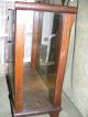 Victorian Oak & Glass Display Case Brighton Men ' S Silk Garters V.  W.  Mfg 1800s Display Cases photo 8