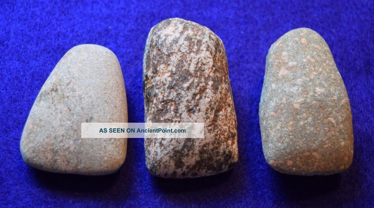 3 Medium Sized Hard Stone Celts From The Sahara Neolithic Neolithic & Paleolithic photo