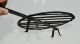 Antique Wrought Iron Open Hearth Round Cooking Grill With Footed Base & Rat Tail Primitives photo 9