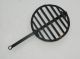 Antique Wrought Iron Open Hearth Round Cooking Grill With Footed Base & Rat Tail Primitives photo 1