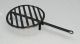 Antique Wrought Iron Open Hearth Round Cooking Grill With Footed Base & Rat Tail Primitives photo 8