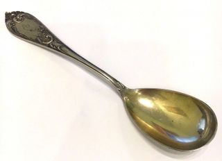 Antique Russia 875 Silver,  Gilded Spoon With Monogram,  85.  73 Gr.  N572 photo