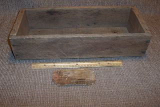 Old Montgomery Ward Wooden Box Primitive Antique Rough Sawn Wood photo
