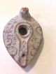 Antique Byzantine Clay Oil Lamp Circa 640 - 330 Ce From Jerusalem Holy Land photo 2