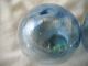 2 Authentic Beach Combed Japanese Glass Fishing Floats With Darker Blue Swirls Fishing Nets & Floats photo 1