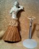 Figural Handle Of Lady On Small Whisk Broom In Stand Figurines photo 6