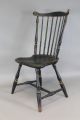 A Very Bold Late 18th C Connecticut Windsor Fan Back Chair In Grungy Old Paint Primitives photo 1