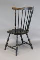 A Very Bold Late 18th C Connecticut Windsor Fan Back Chair In Grungy Old Paint Primitives photo 4