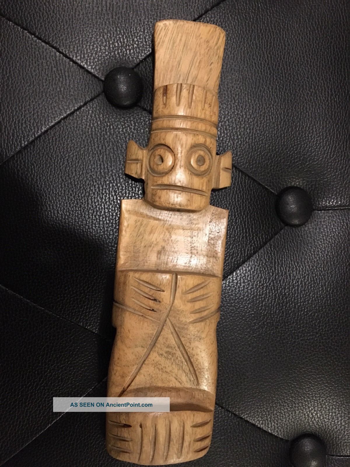Taino Wooden Cemi Shaman Pre - Columbian Art Statuette Tnwmdshaman54 The Americas photo