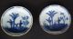Chinese Blue & White Porcelain Cup And Saucers W.  Figures 18th Century C Glasses & Cups photo 8