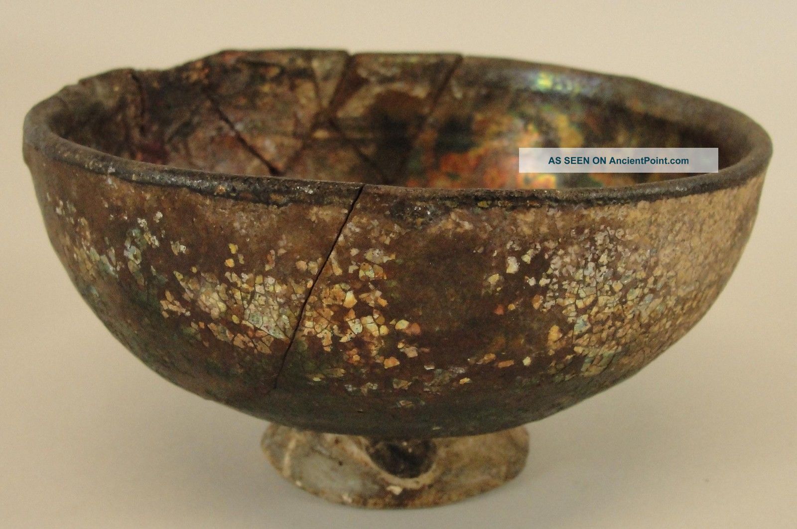 Rare Antique Ancient Persian Islamic Turquoise Pottery Artifact Bowl Nr