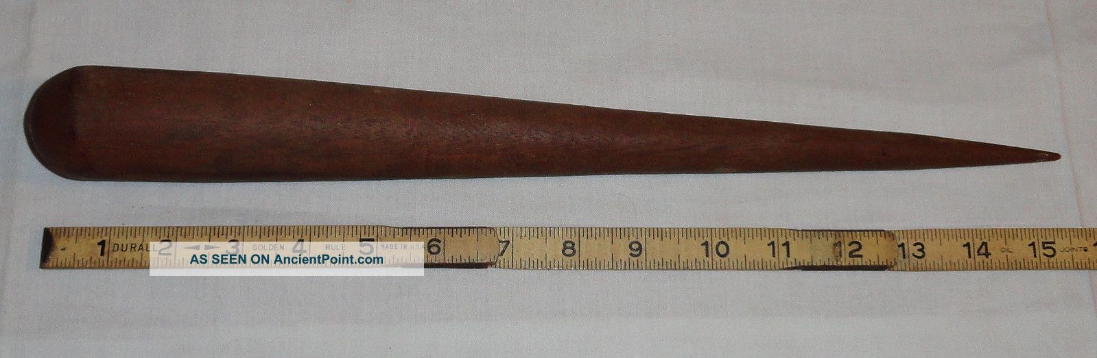 Antique Wood Mahogany 15 3/4” Fid Pin Nautical Rope Rigger Splicing Tool 1940s? Other Maritime Antiques photo