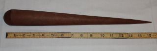Antique Wood Mahogany 15 3/4” Fid Pin Nautical Rope Rigger Splicing Tool 1940s? photo