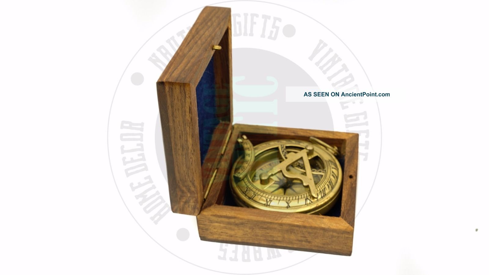 Vintage Maritime Antique Brass Sundial Compass Nautical Decor Postage Compasses photo