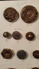 60 Antique Brass Mirror Buttons 1 1/4 