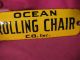 Scarce Antique Small Porcelain Sign Ocean Rolling Chair Company Other Maritime Antiques photo 1