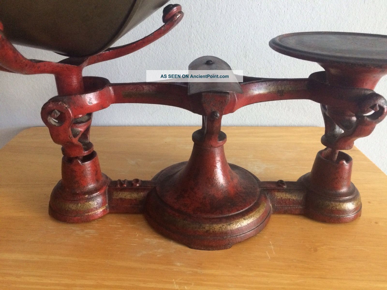 Vintage Cast Iron Chatillon & Sons 3 Balance Scale Paint,  Decal,  Stipes Scales photo