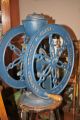 Antique Landers Frary Clark Cast Iron Coffee Grinder 55 Extra Large 2 Wheels, Other Mercantile Antiques photo 2