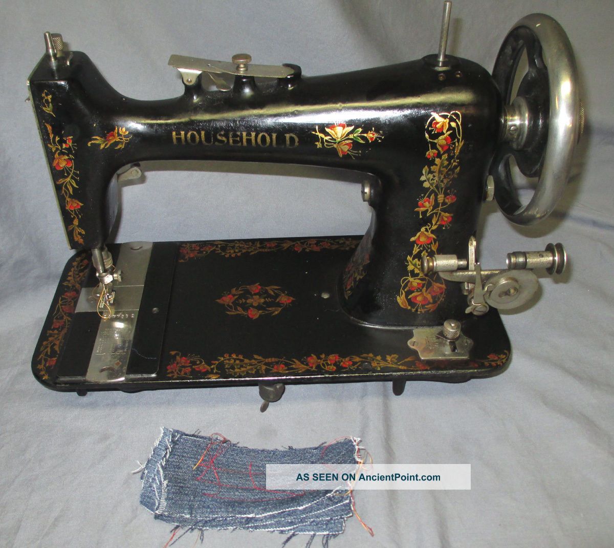 Serviced Antique Floral Household Treadle Sewing Machine Video Minnesota C Sewing Machines photo