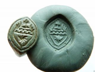 Post - Medieval Bronze Seal - Ring (259). photo
