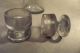 Pair Pharmacy Bottle,  Antique,  ' Hyd.  Gret & Ferr Carb.  ' Glass Label,  Stopper, Other Antique Science Equip photo 3