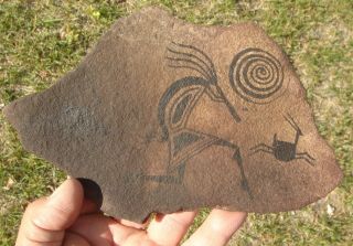 Painted Glyph Slab,  North Western Mexico photo