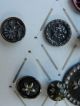 17 Antique / Vintage White Metal Buttons Some With Tint Buttons photo 9