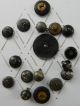 17 Antique / Vintage White Metal Buttons Some With Tint Buttons photo 11