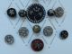 17 Antique / Vintage White Metal Buttons Some With Tint Buttons photo 2