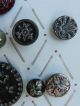 17 Antique / Vintage White Metal Buttons Some With Tint Buttons photo 3