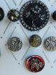 17 Antique / Vintage White Metal Buttons Some With Tint Buttons photo 5