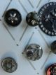 17 Antique / Vintage White Metal Buttons Some With Tint Buttons photo 6