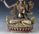 Chinese Silver Copper Gilt Tibetan Buddhist Statue - Manjusri Bodhisattva Fx07 Figurines & Statues photo 2