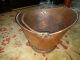 Vintage Early Hand Crafted Copper Bucket/pail For Coal Or Ashes Iron Handle Other Antique Home & Hearth photo 1