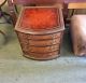 Vintage Bowed Front Mahogany End Table Four Spacious Drawers Leather Top 1900-1950 photo 2