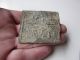 Roman Style Lead Votive Tablet - Embossed Figural Roman photo 1